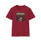 Camping Because People Are Overrated T-Shirt | Camper Graphic Tee, Forest Tent Design