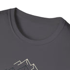 Coffee Cup in Pines T-Shirt | mountain camp mug, minimalist outdoors design