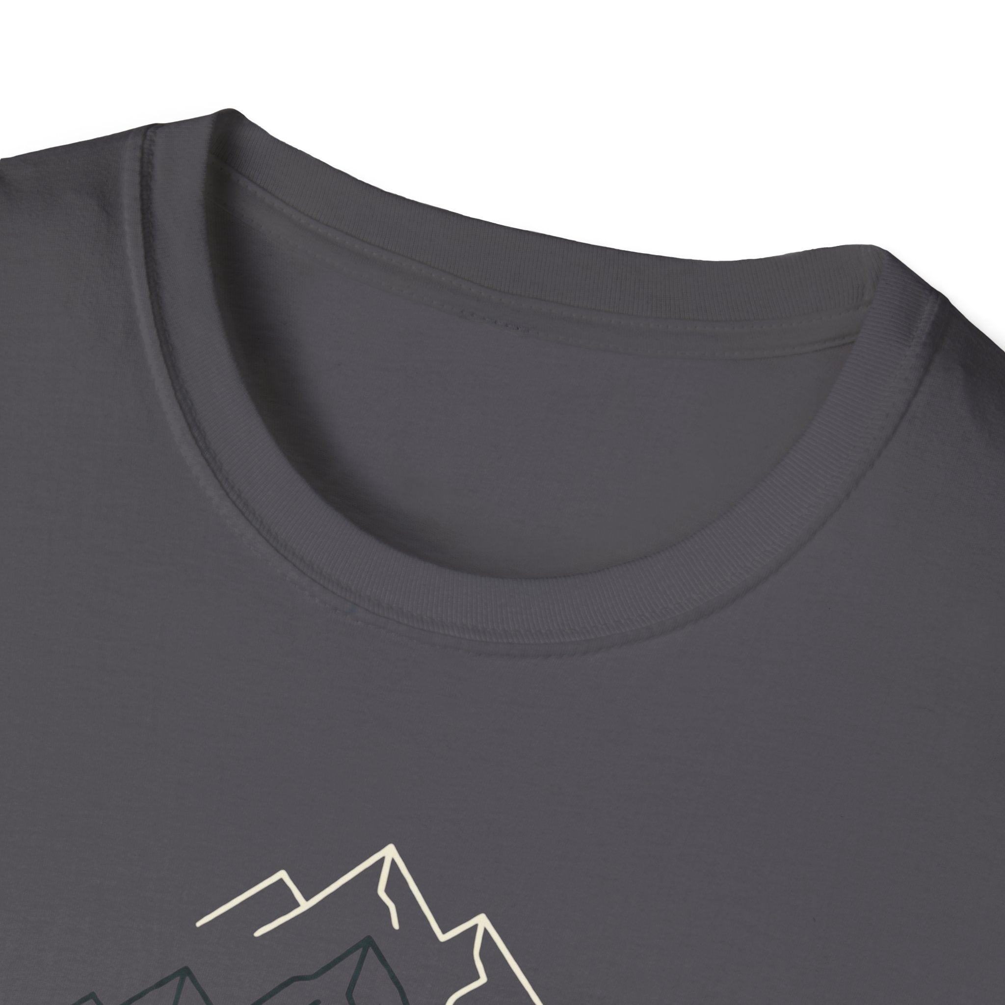 Coffee Cup in Pines T-Shirt | mountain camp mug, minimalist outdoors design