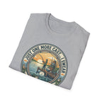 Just One More Cast Fishing T-Shirt | Retro Sunset Angler Design