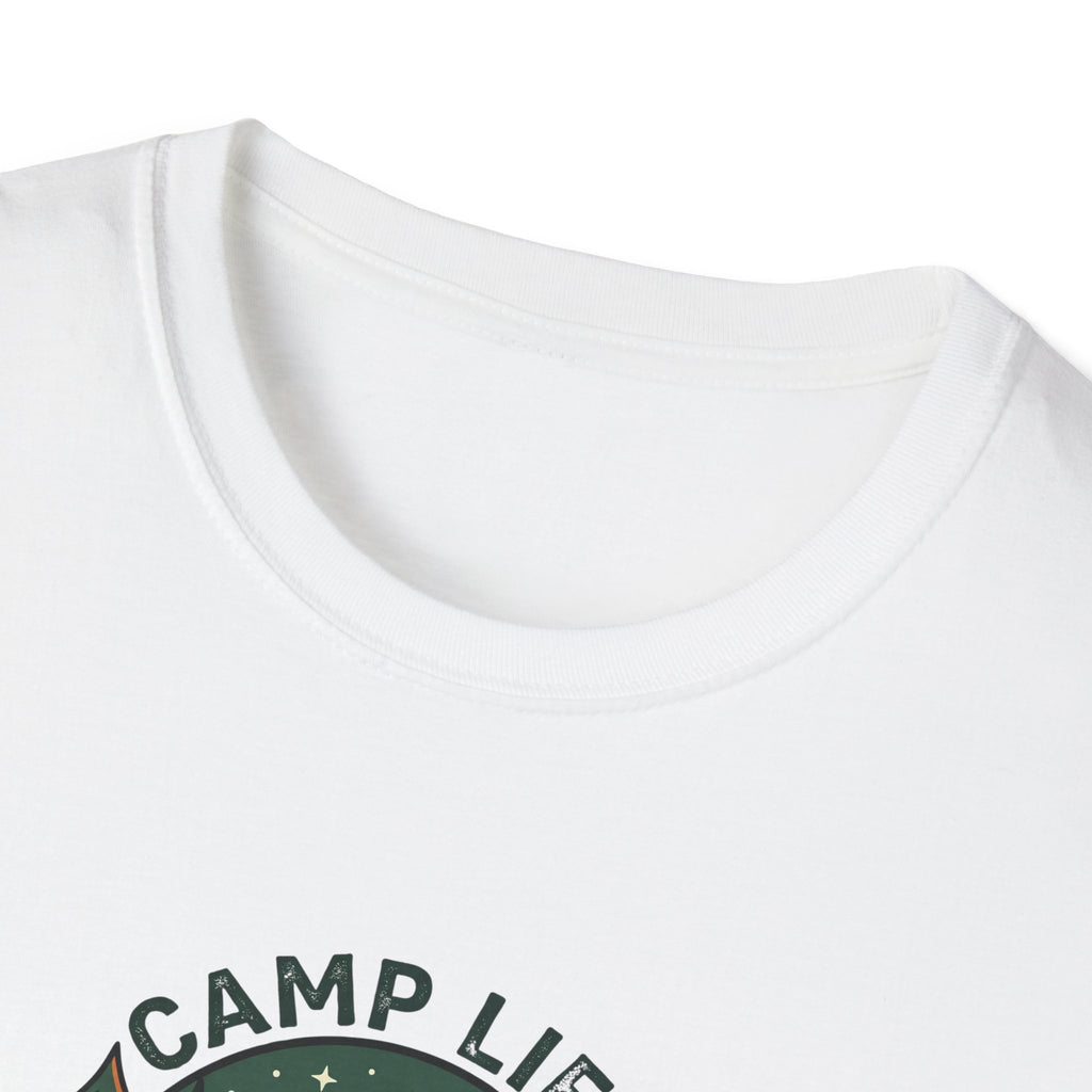 Camp Life tent campfire graphic T-Shirt | camping outdoors nature