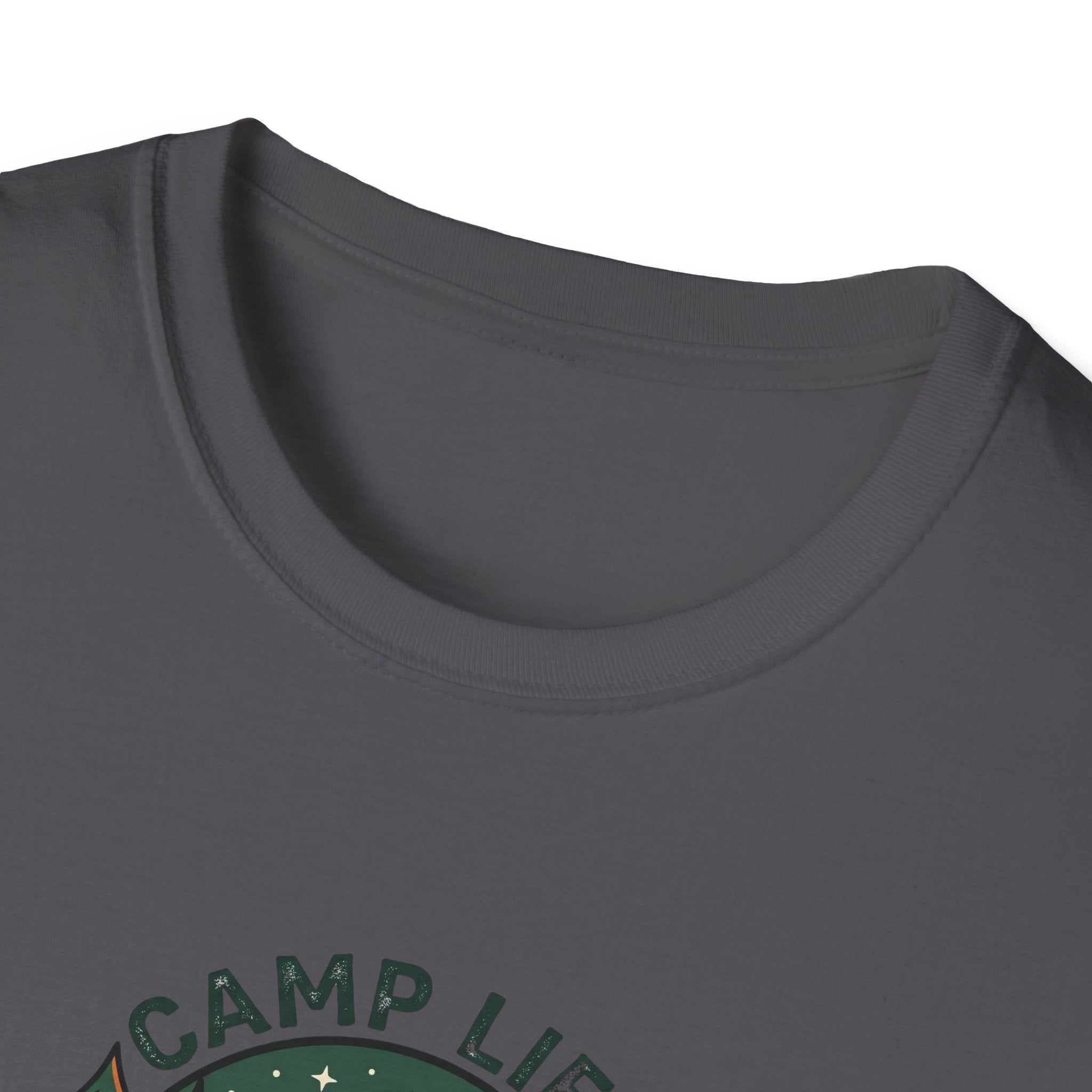 Camp Life tent campfire graphic T-Shirt | camping outdoors nature