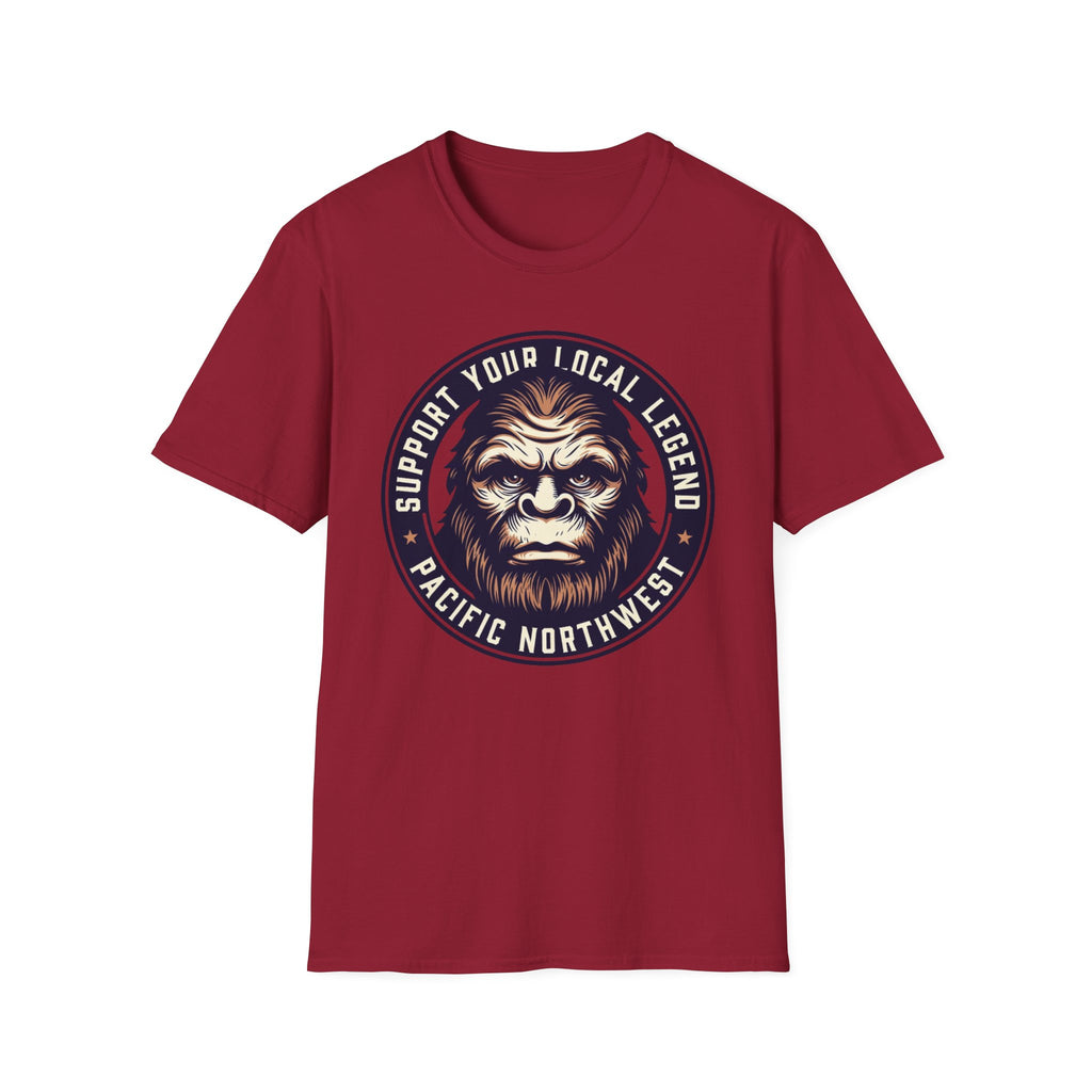 Support Your Local Legend Bigfoot T-Shirt | Pacific Northwest Sasquatch Tee