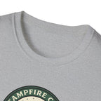 Campfire Club Patch design T-Shirt | Mountain Camping Logo Tee