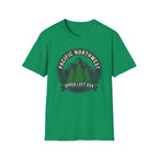 Pacific Northwest Mountain Pines T-Shirt | Upper Left USA graphic