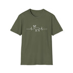 Buck Heartbeat Line T-Shirt | Deer EKG Graphic Tee