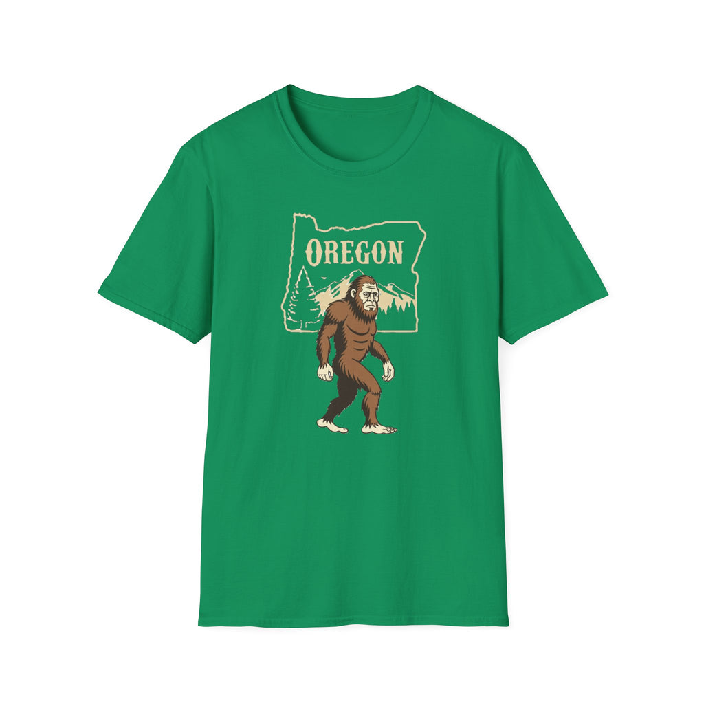 Oregon Bigfoot T-Shirt | Sasquatch Forest State Outline