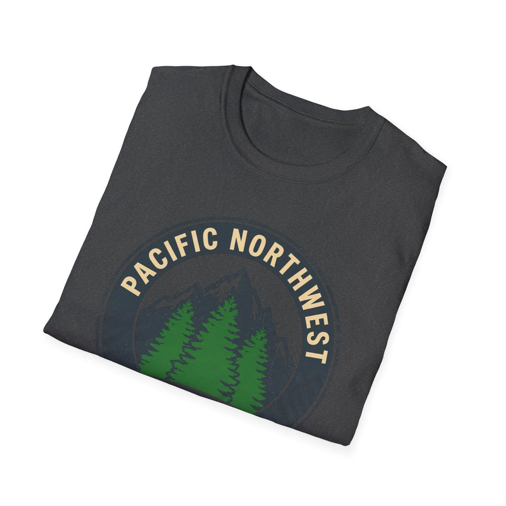 Pacific Northwest Mountain Pines T-Shirt | Upper Left USA graphic